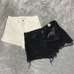 2 Free People high-waisted shorts